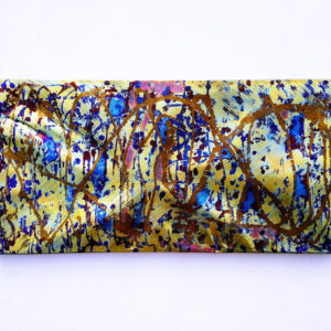 Jackson Pollock painting on titanium, arte español en titanio